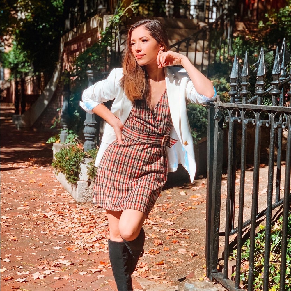 Retro plaid dress size 5/6 XS Great condition